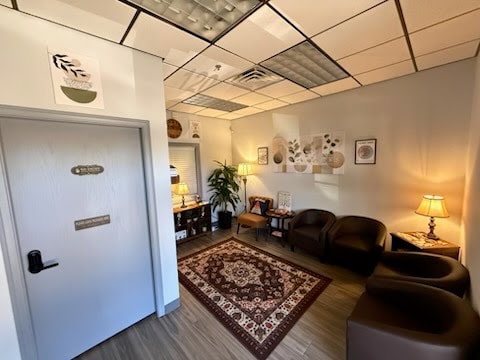Therapy room with comfortable seating